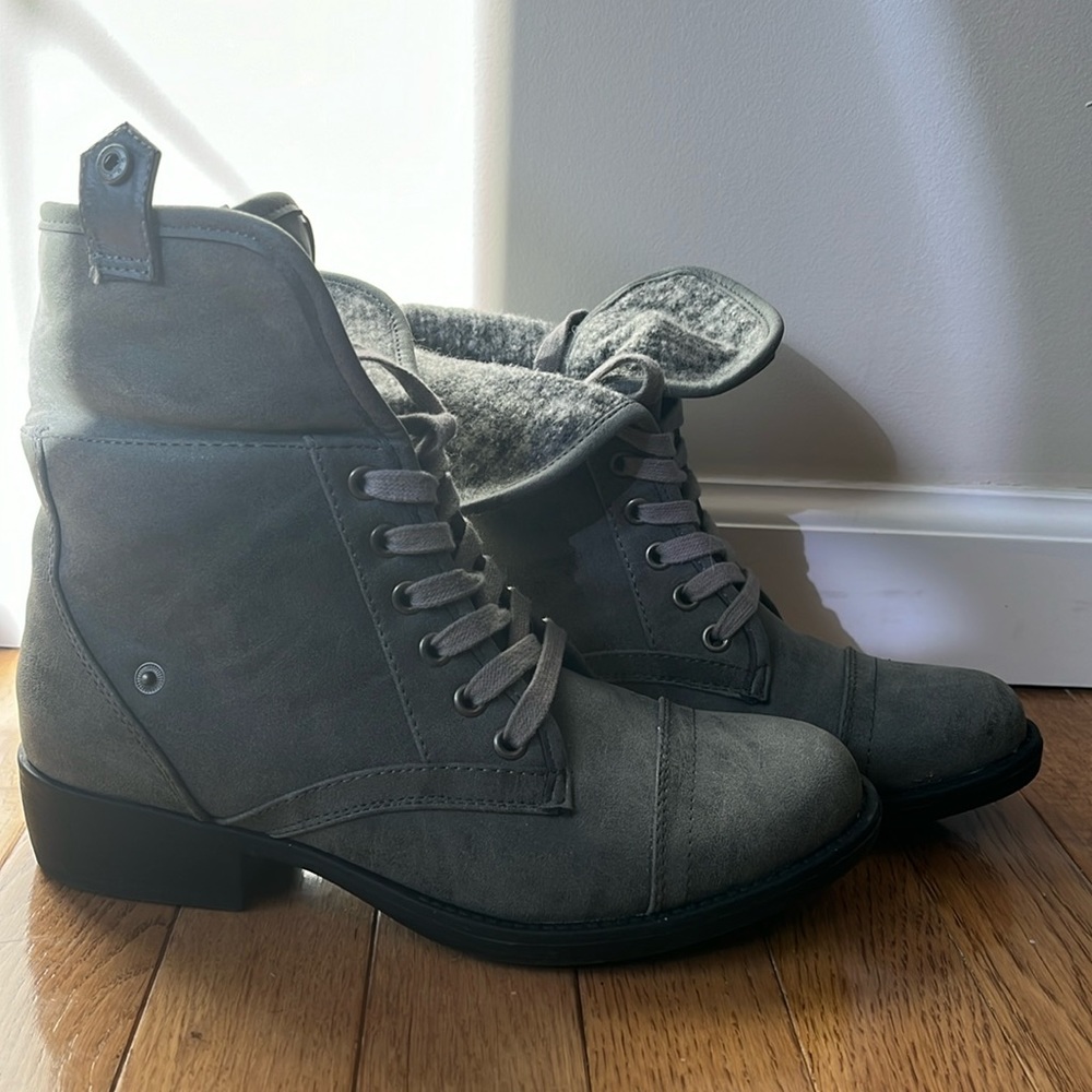 Grey Combat Boot